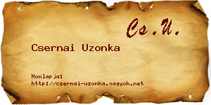 Csernai Uzonka névjegykártya